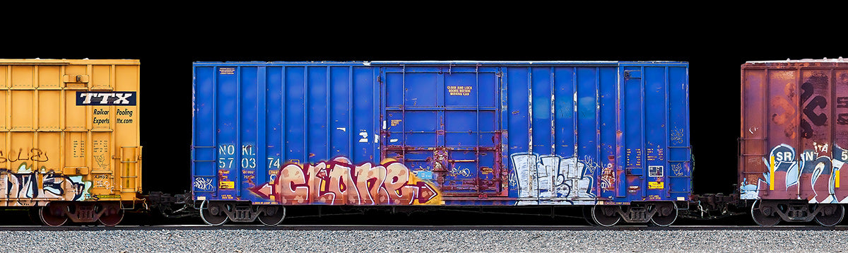 Blue Clare Graffiti Train