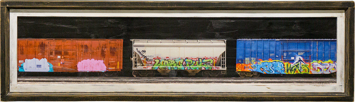 Red White and Blue Trains