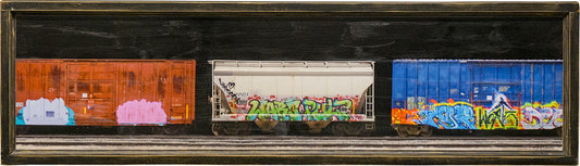 Red White and Blue Trains